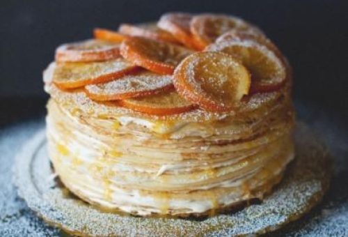 Şarköy Usulü Tatlı Portakal Ve Karamel Aromalı Krep Pasta Tarifi